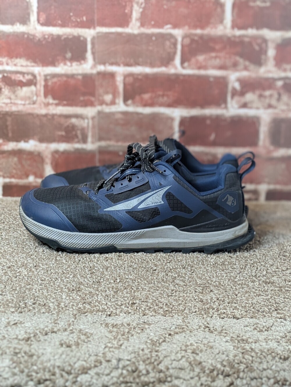 Altra Lone Peak 8 Trail Running Sneakers Men 11 Blue Navy Black Mesh - Picture 6 of 9